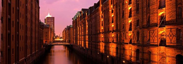 Speicherstadt 's avonds