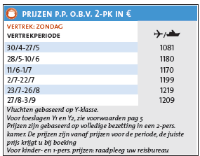 Cliff en town experience - prijzen overzicht