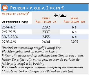 Charme van 3 eilanden prijzen overzicht